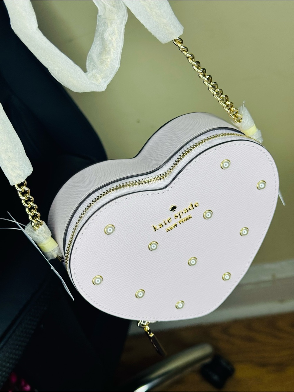 Kate Spade Pink Heart Shack Heart shaped Crossbody Bag
